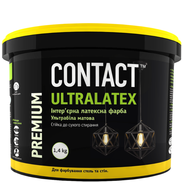 Інтер'єрна фарба Contact ULTRALATEX для стель та стін  7 кг