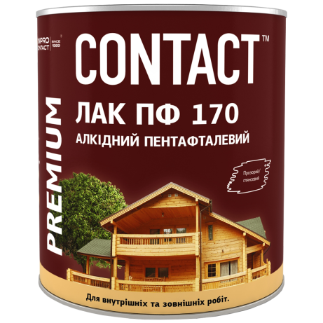 Лак ПФ-170 для зовнішніх та внутрішніх робіт Contact  0.7 кг