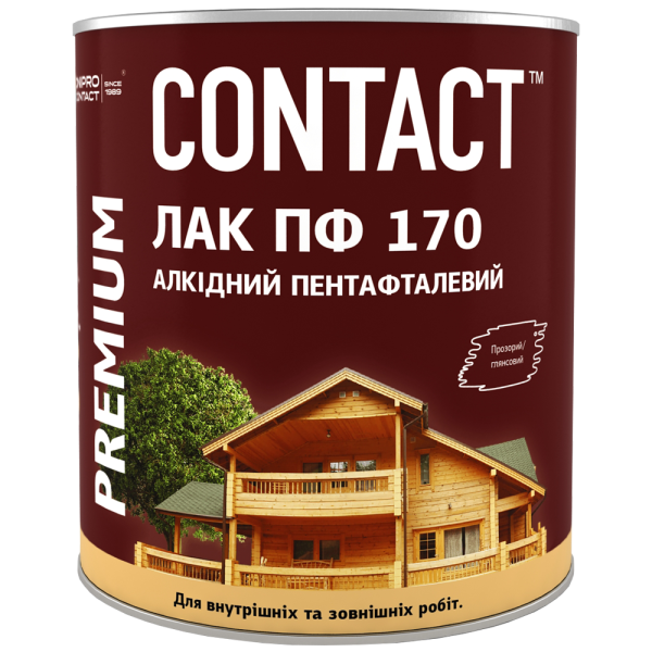 Лак ПФ-170 для зовнішніх та внутрішніх робіт Contact  0.7 кг
