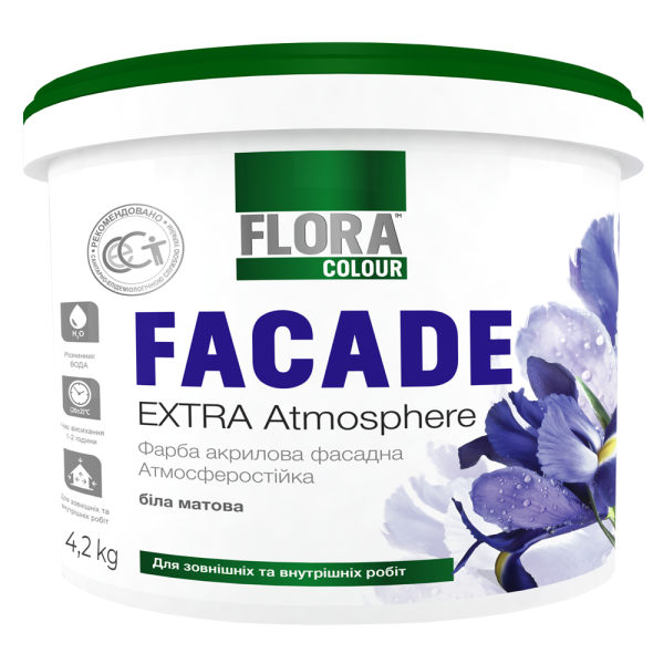 Фасадна акрилова фарба пiд колiрування Flora Colour  4.2 кг