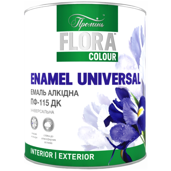 Емаль Flora Colour ПФ-115 шоколадна 0.9 кг