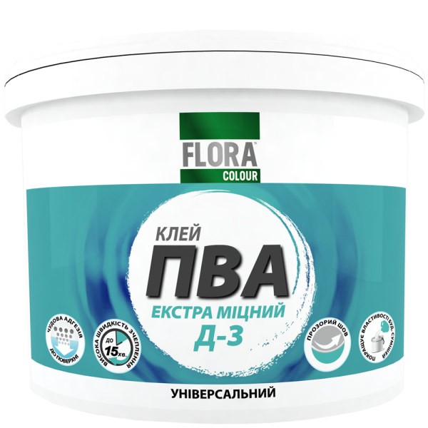 Клей ПВА Flora Colour Д-3 універсальний  40 кг