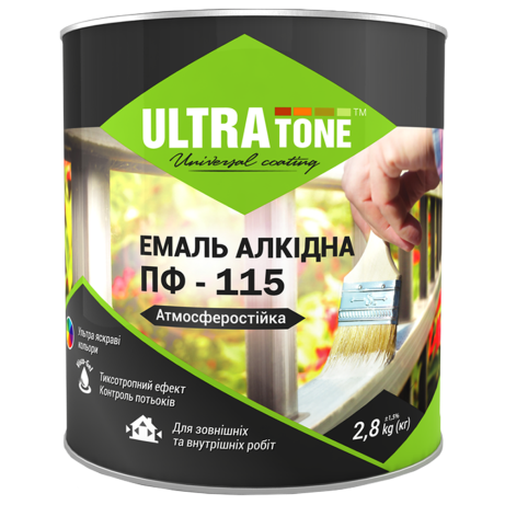 Емаль ULTRAtone ПФ-115 чорна 2.8 кг
