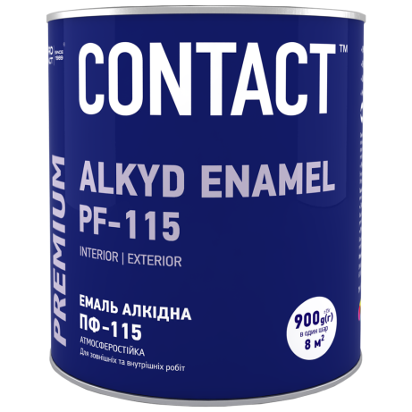 Емаль Contact ПФ-115 біла 0.9 кг