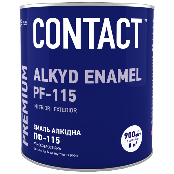 Емаль Contact ПФ-115 біла 0.9 кг