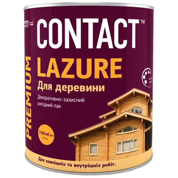 Лазур для деревини Contact (декоративний лак) черешня 0.75 кг