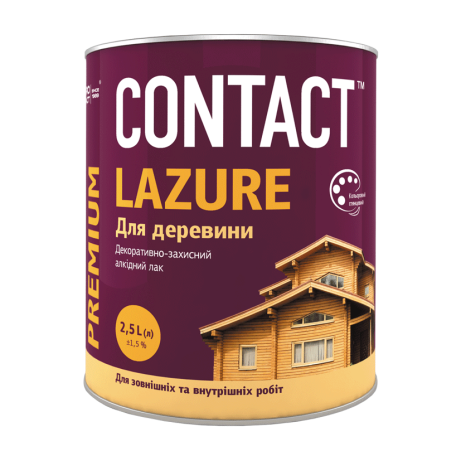 Лазур для деревини Contact (декоративний лак) черешня 2.5 кг