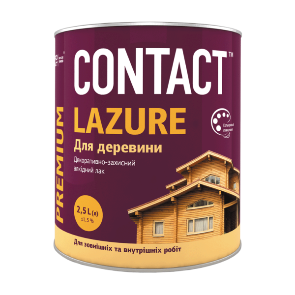 Лазур для деревини Contact (декоративний лак) черешня 2.5 кг