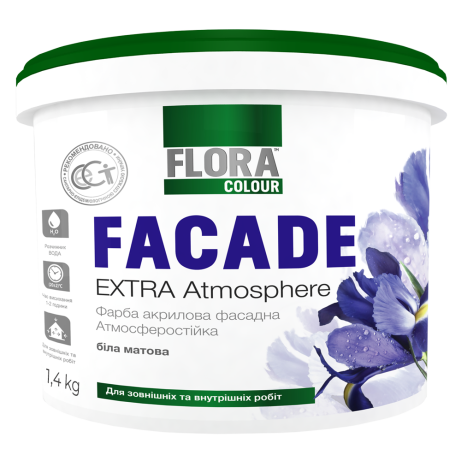 Фасадна фарба атмосферостійка Flora Colour  4.2 кг
