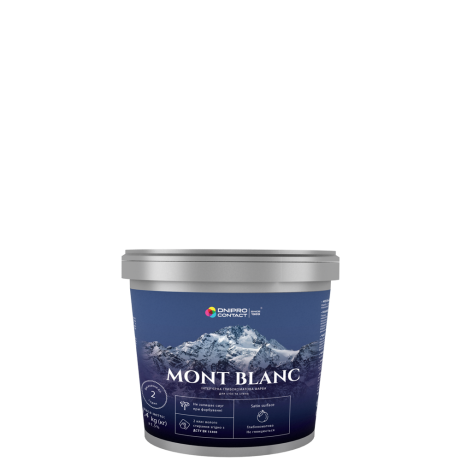 Інтер'єрна латексна глибокоматова фарба Dnipro Contact  MONT BLANC  1.4 кг